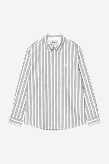 Carhartt WIP L/S Deven Shirt - Deven Stripe Black/White