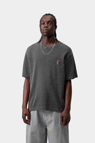 Carhartt WIP S/S Nelson Waffle T-Shirt - Black (Garment Dyed)
