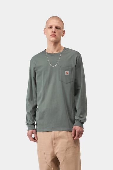 Carhartt WIP L/S Pocket T-shirt - Velvet Green