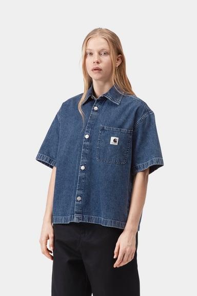 Carhartt WIP W' S/S Lovilia Shirt - Blue Stone Washed