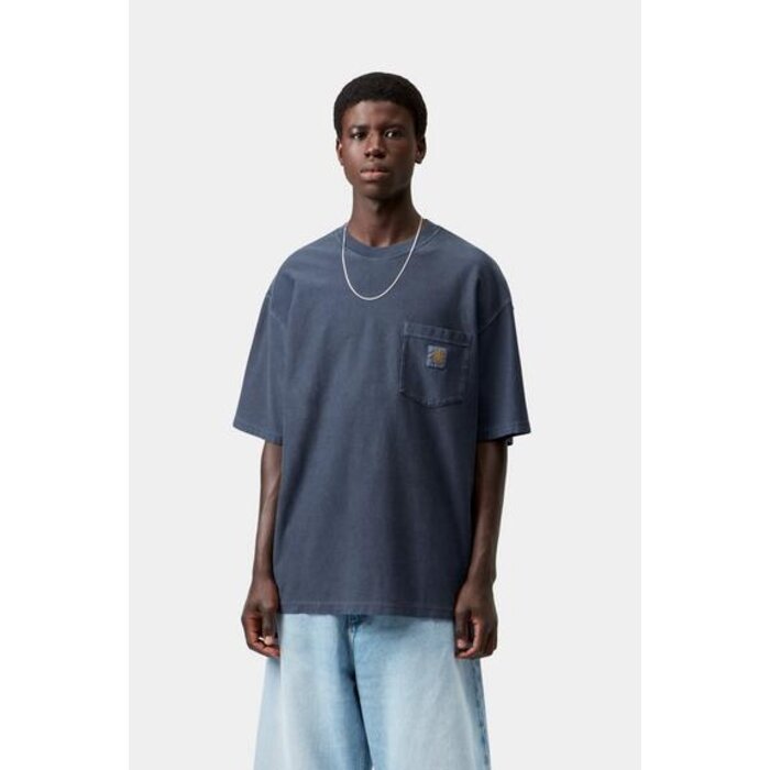 Carhartt WIP S/S Loose Pocket T-Shirt - Dark Navy Garment Dyed