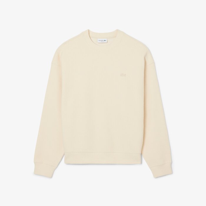 Lacoste Sweatshirt Col Rond Texturé - Beige