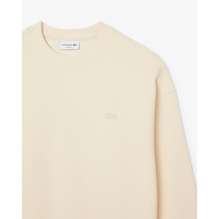 Lacoste Sweatshirt Col Rond Texturé - Beige