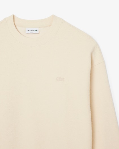 Lacoste Sweatshirt Col Rond Texturé - Beige