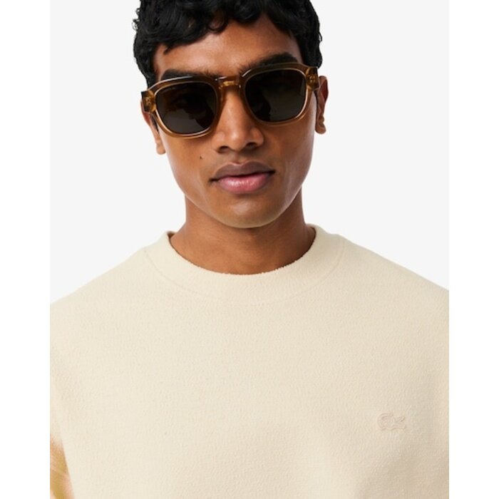 Lacoste Sweatshirt Col Rond Texturé - Beige