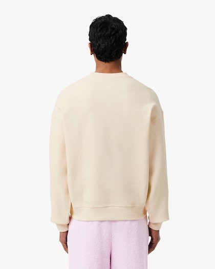 Lacoste Sweatshirt Col Rond Texturé - Beige