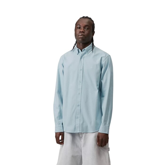 Carhartt WIP L/S Bolton Shirt - Icaria (Garment Dyed)