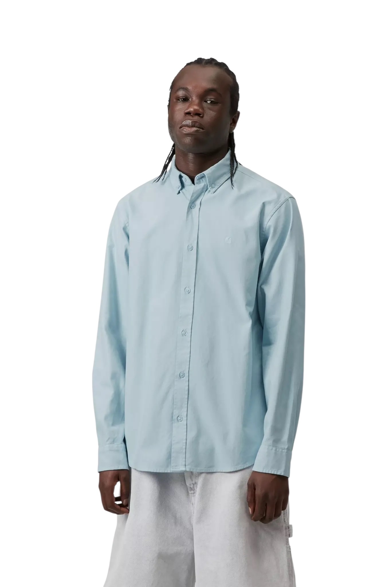 Carhartt WIP L/S Bolton Shirt - Icaria (Garment Dyed)