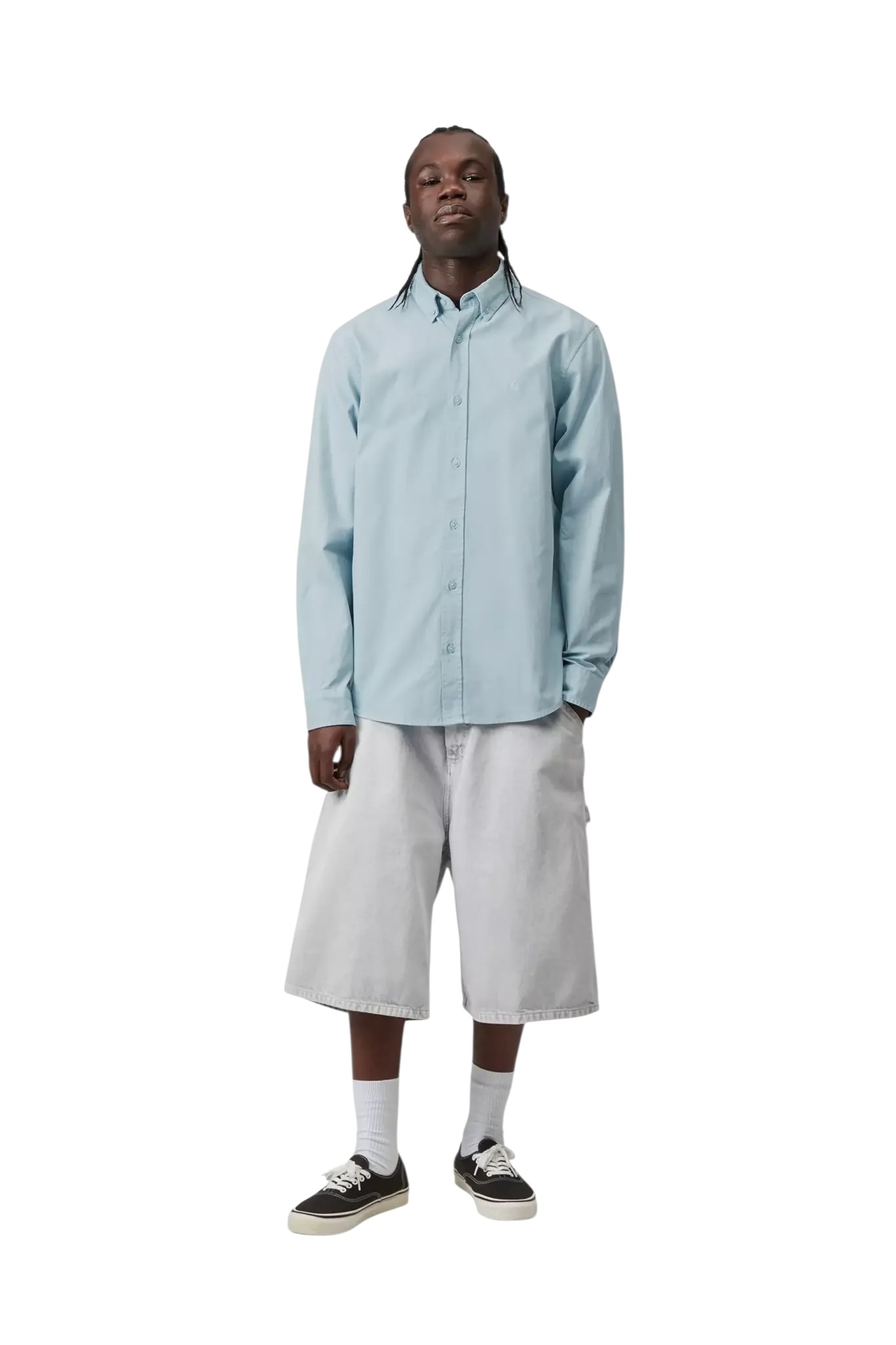 Carhartt WIP L/S Bolton Shirt - Icaria (Garment Dyed)