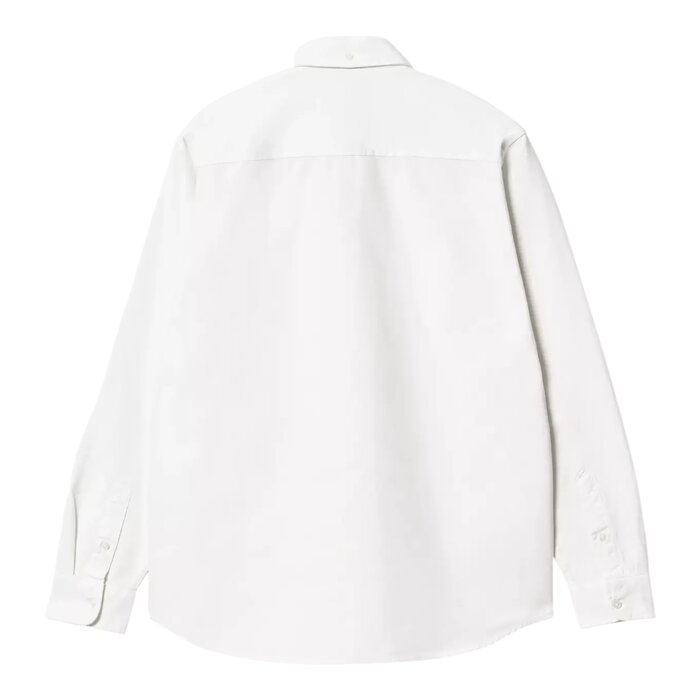 Carhartt WIP L/S Bolton Shirt - White (Garment Dyed)
