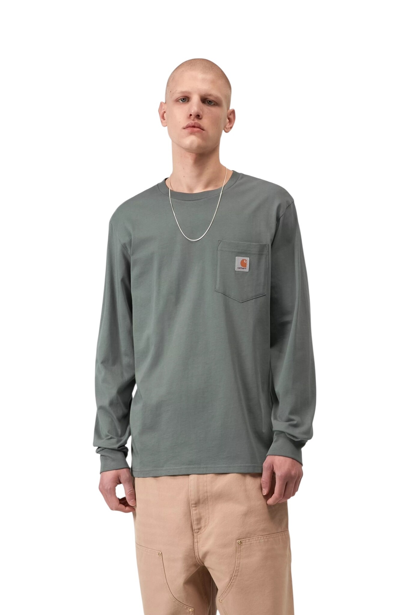 Carhartt WIP L/S Pocket T-shirt - Velvet Green