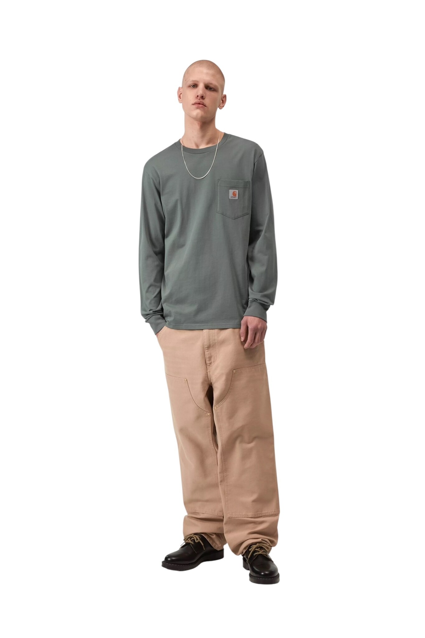 Carhartt WIP L/S Pocket T-shirt - Velvet Green