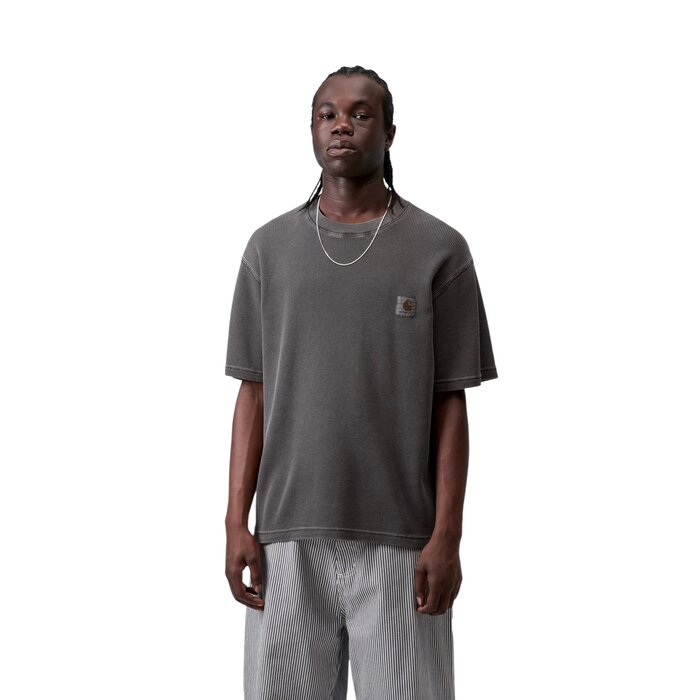 Carhartt WIP S/S Nelson Waffle T-Shirt - Black (Garment Dyed)