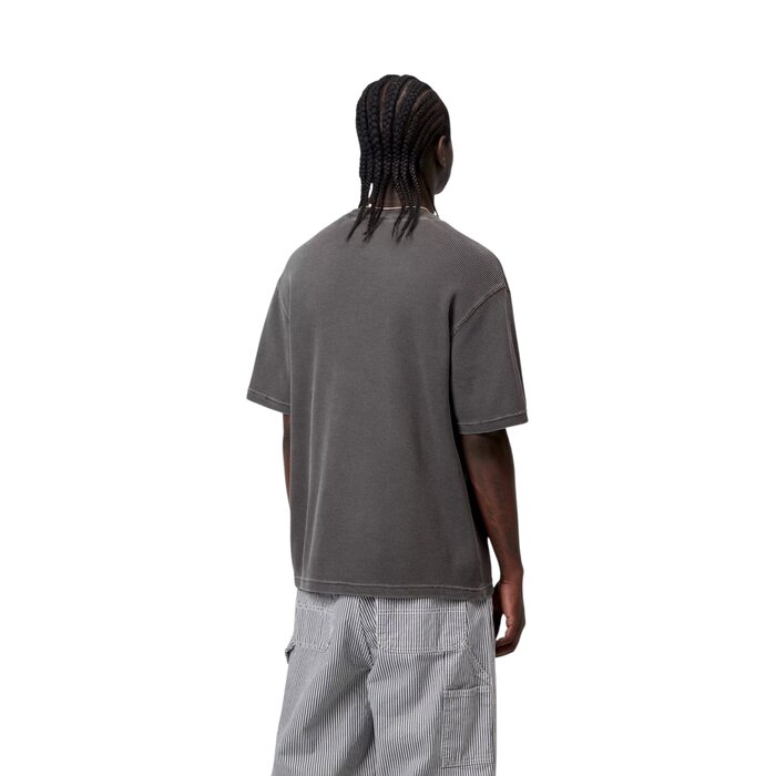 Carhartt WIP S/S Nelson Waffle T-Shirt - Black (Garment Dyed)