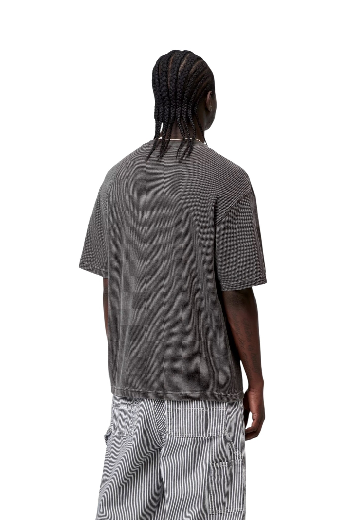 Carhartt WIP S/S Nelson Waffle T-Shirt - Black (Garment Dyed)