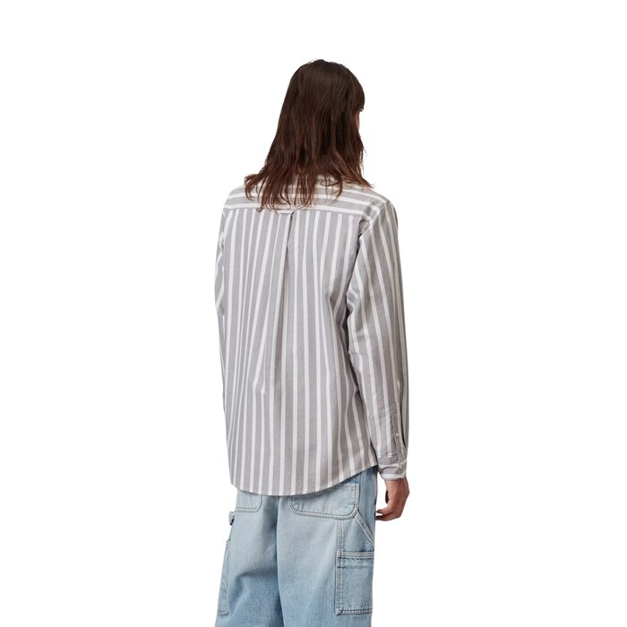 Carhartt WIP L/S Deven Shirt - Deven Stripe Black/White