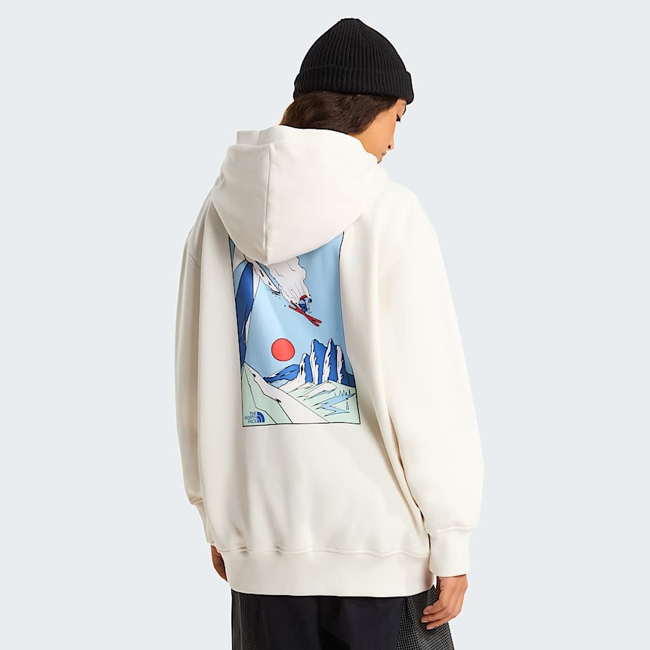The North Face Mountain Celebration Relaxed Hoodie - White Dune