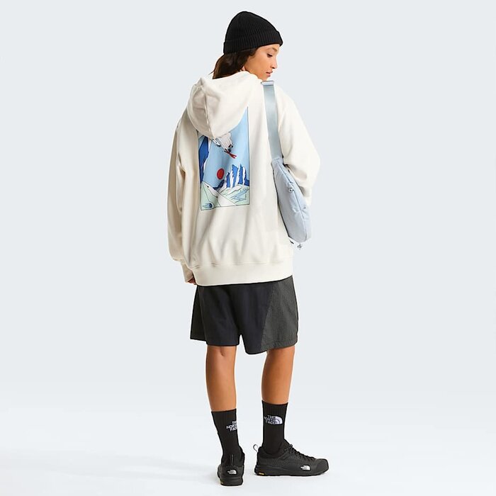 The North Face Mountain Celebration Relaxed Hoodie - White Dune