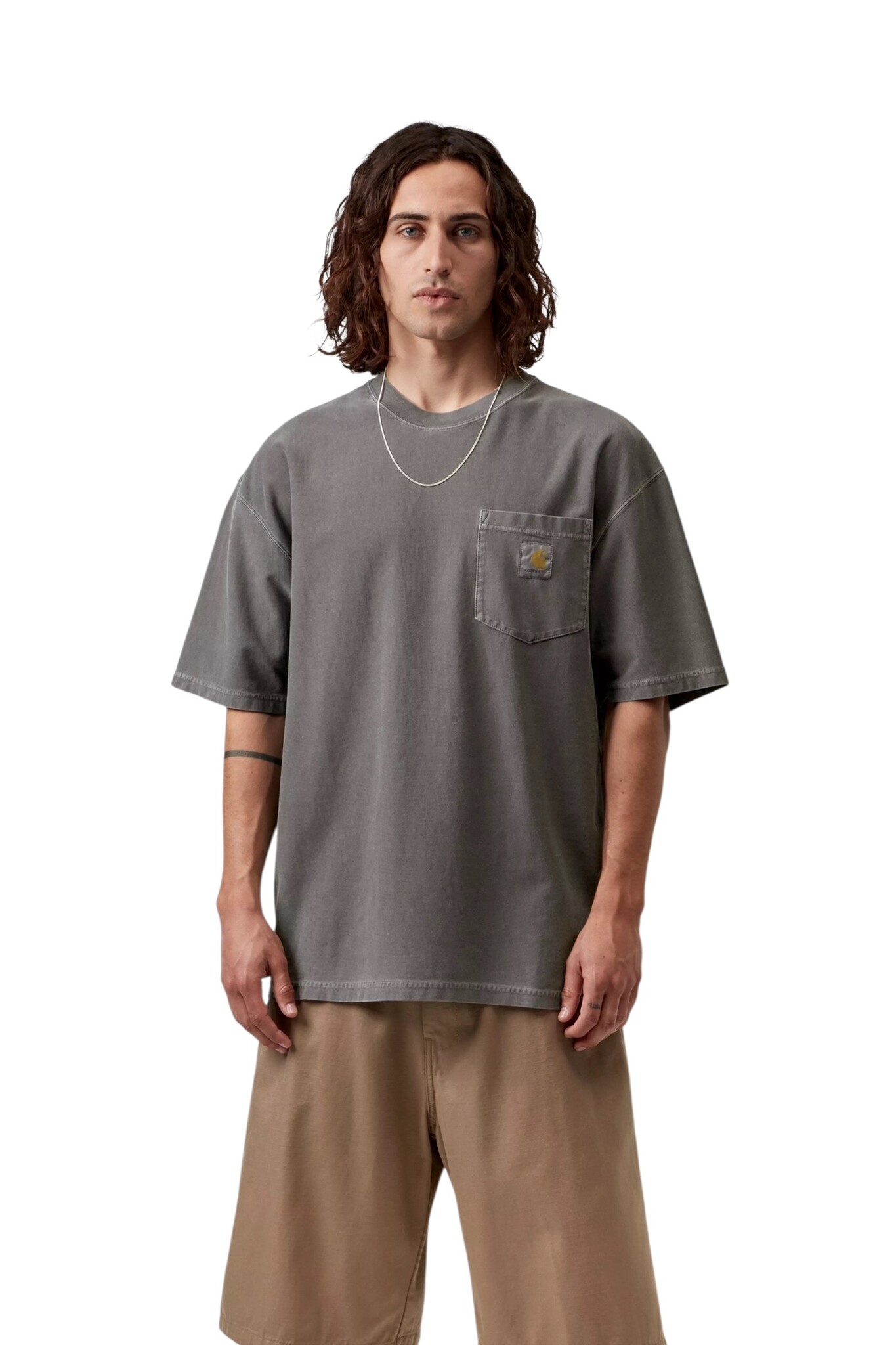 Carhartt WIP S/S Loose Pocket T-Shirt - Black Garment Dyed