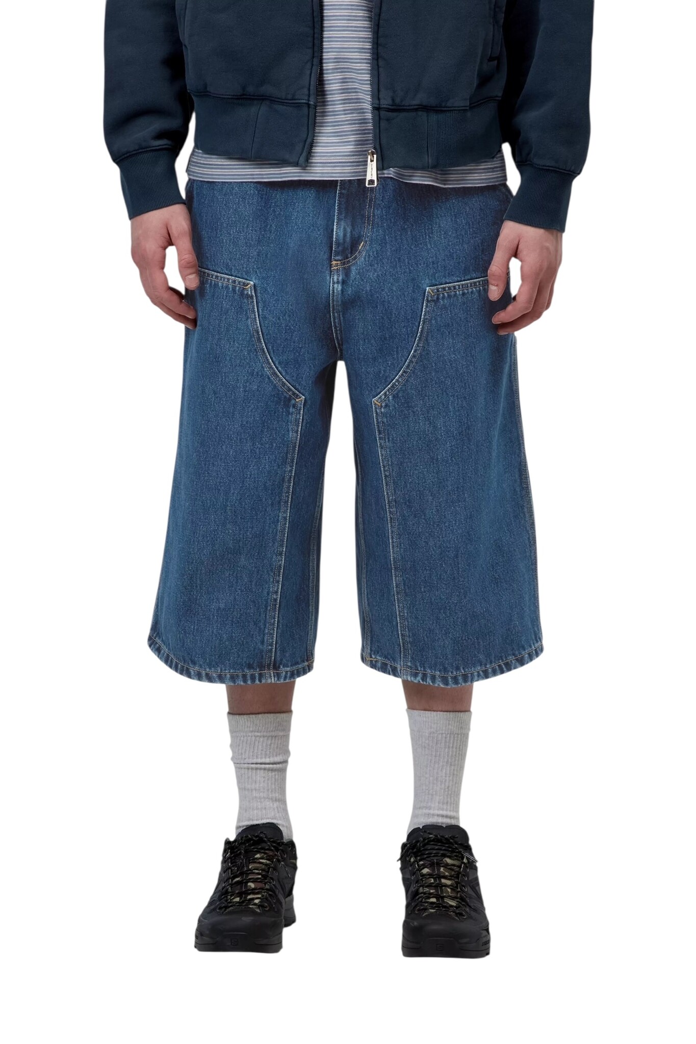Carhartt WIP OG Double Knee Long Short - Blue Stone Washed