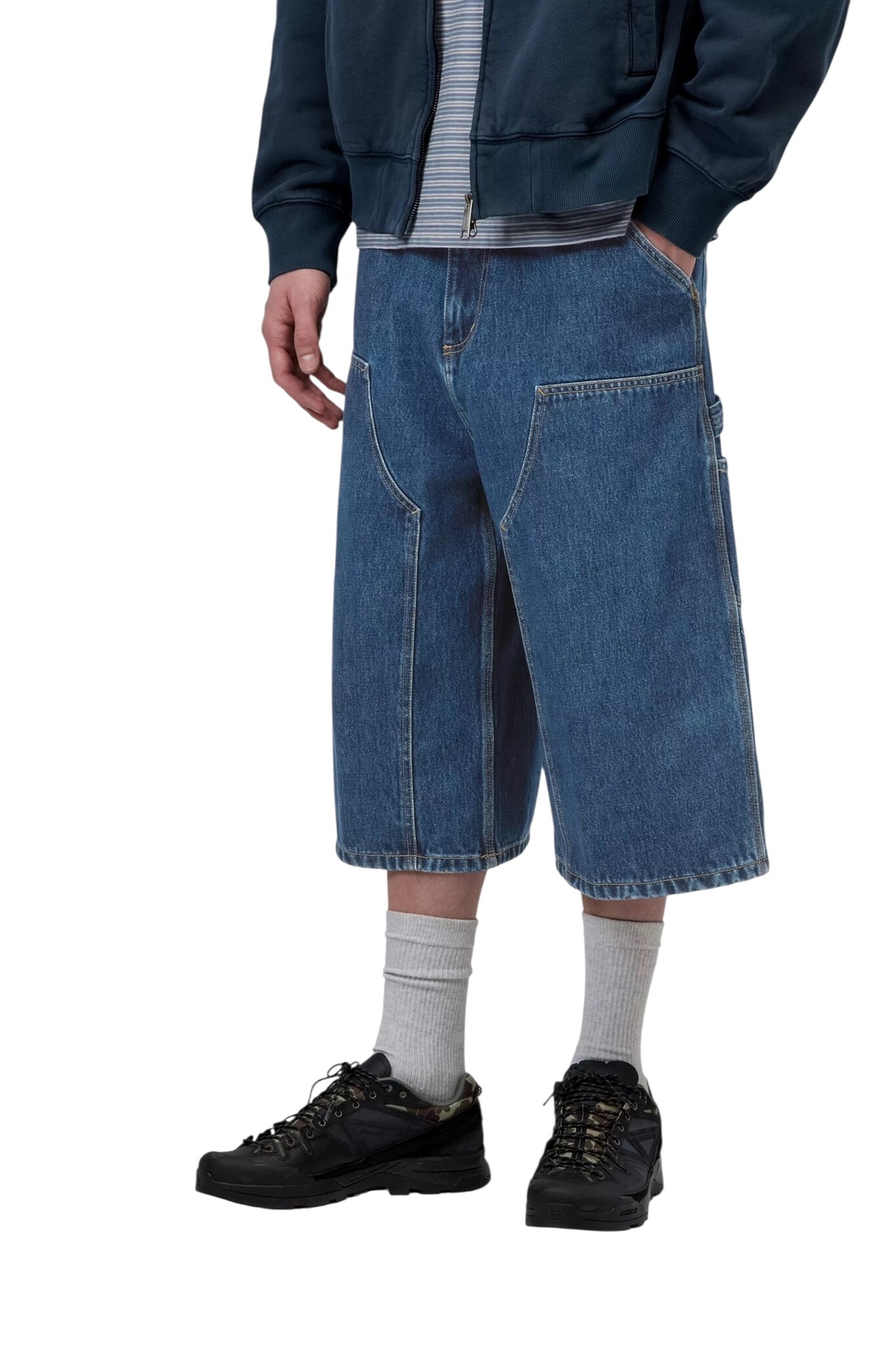 Carhartt WIP OG Double Knee Long Short - Blue Stone Washed
