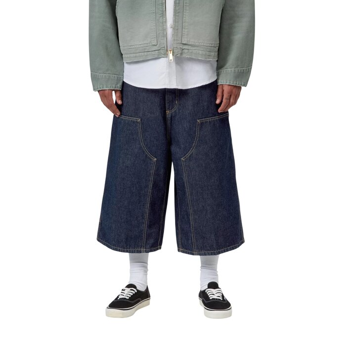 Carhartt WIP OG Double Knee Long Short - Blue Rinsed