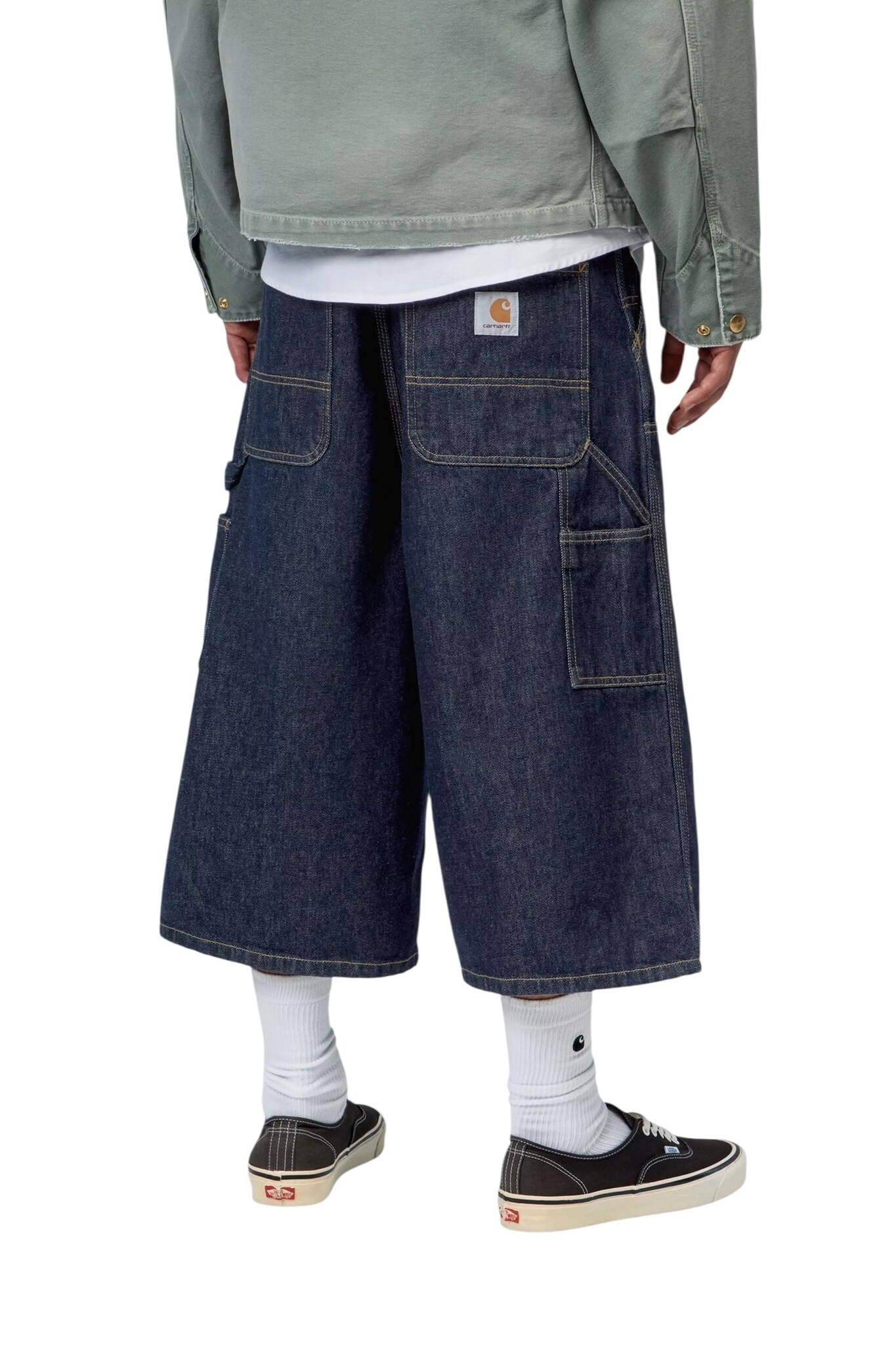 Carhartt WIP OG Double Knee Long Short - Blue Rinsed