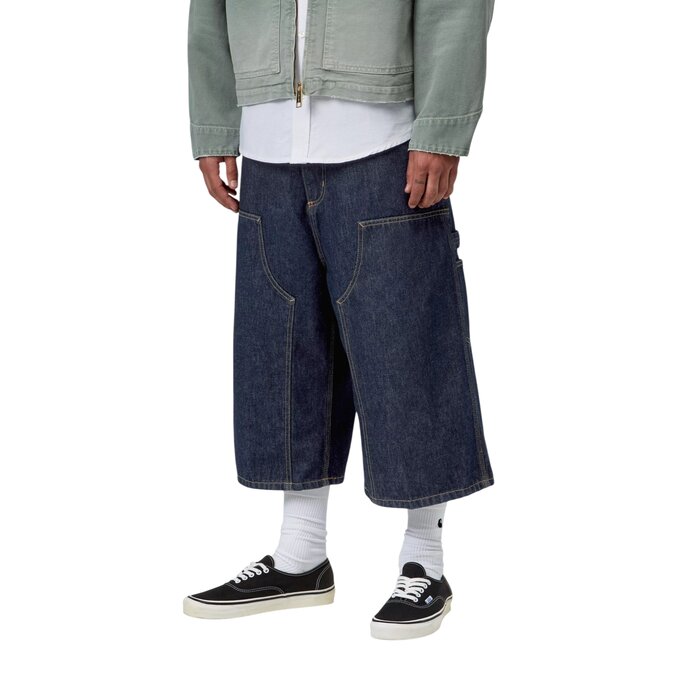 Carhartt WIP OG Double Knee Long Short - Blue Rinsed
