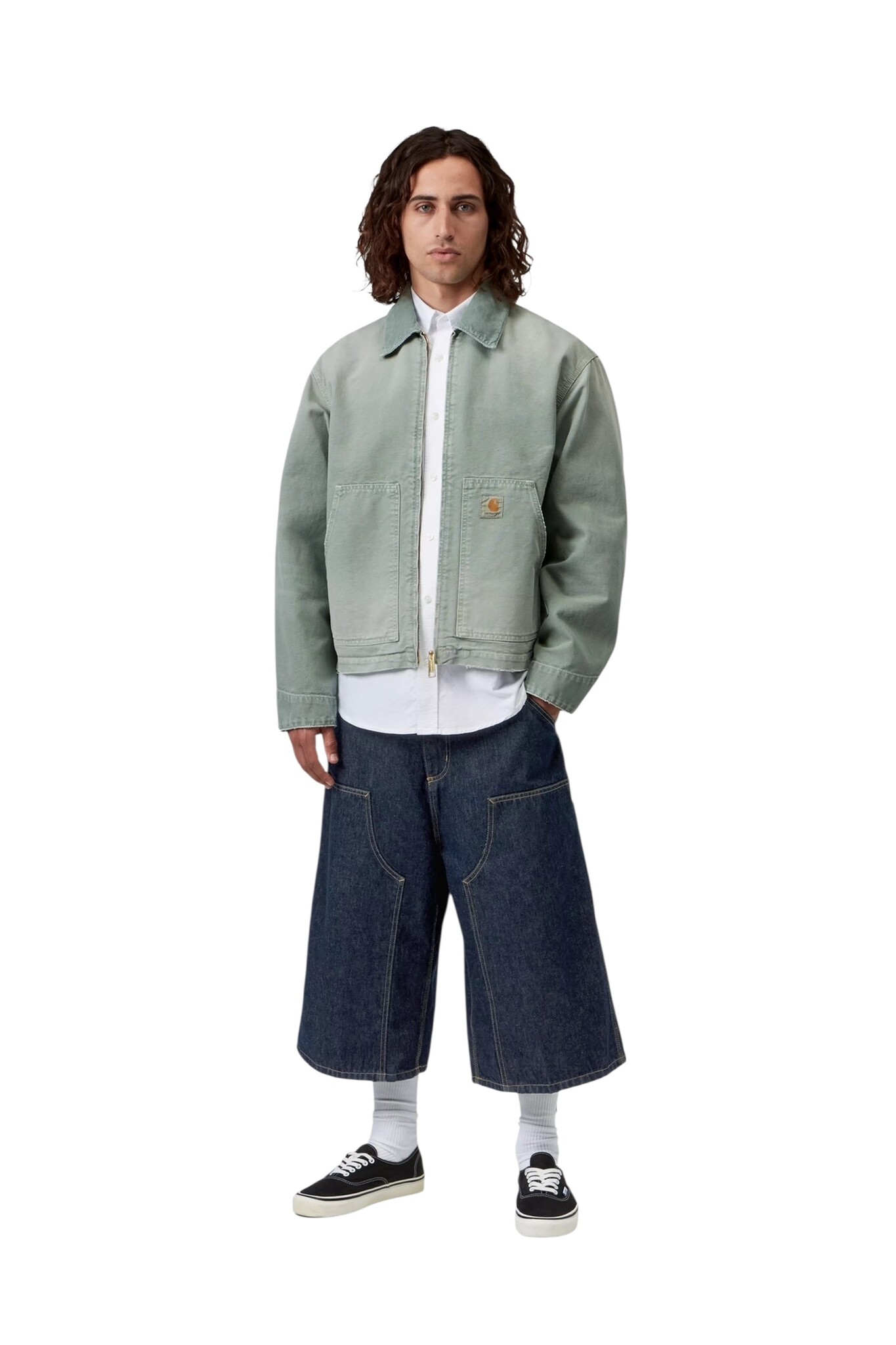 Carhartt WIP OG Double Knee Long Short - Blue Rinsed