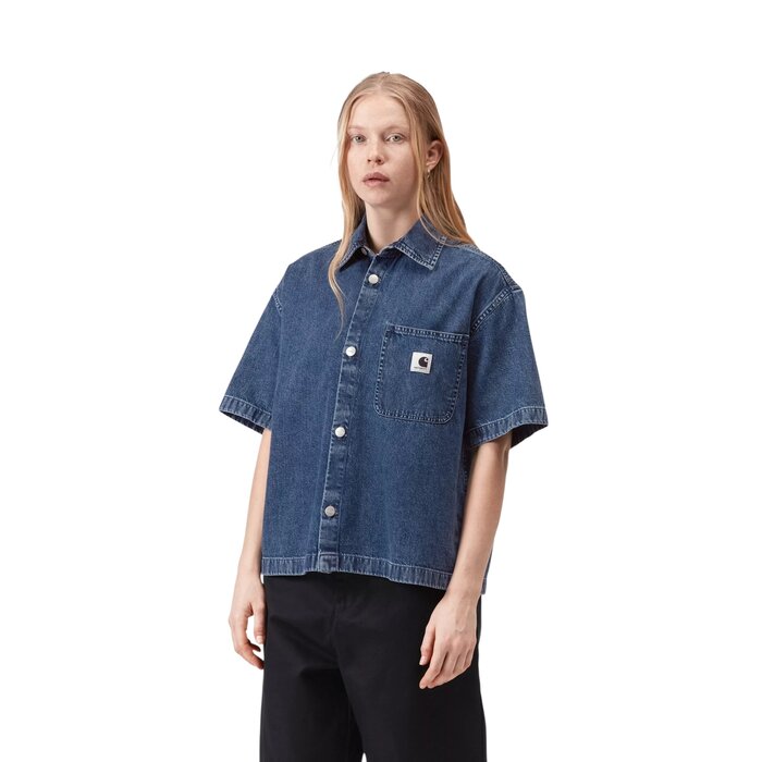 Carhartt WIP W' S/S Lovilia Shirt - Blue Stone Washed
