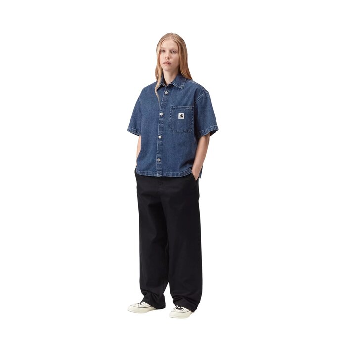 Carhartt WIP W' S/S Lovilia Shirt - Blue Stone Washed