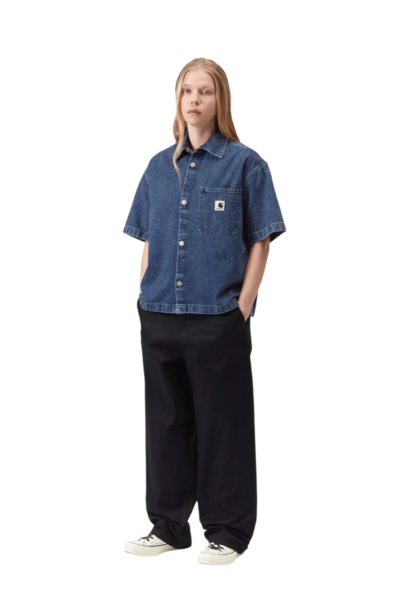 Carhartt WIP W' S/S Lovilia Shirt - Blue Stone Washed