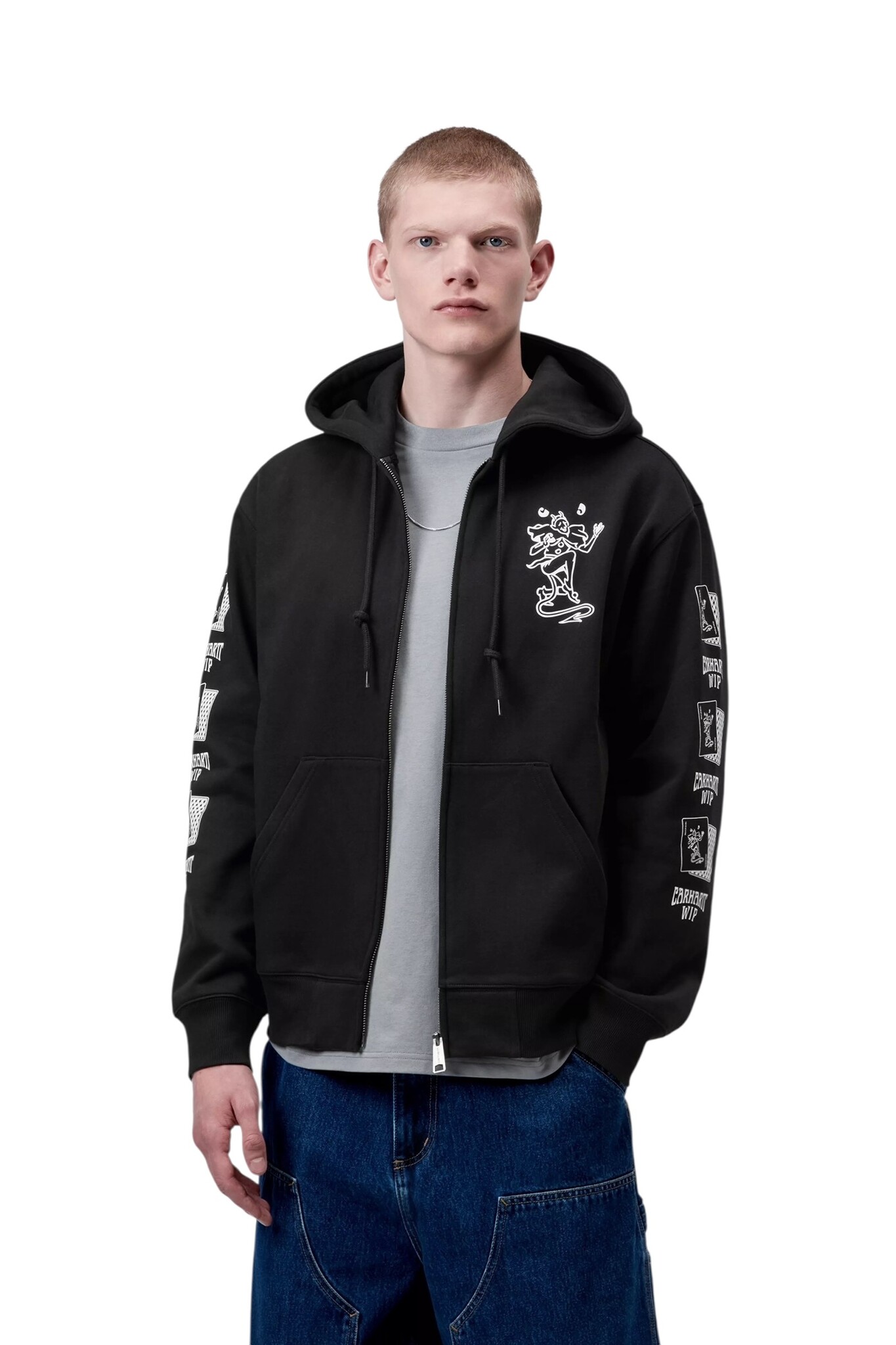 Carhartt WIP Hooded Playing Cards Jacket - Black