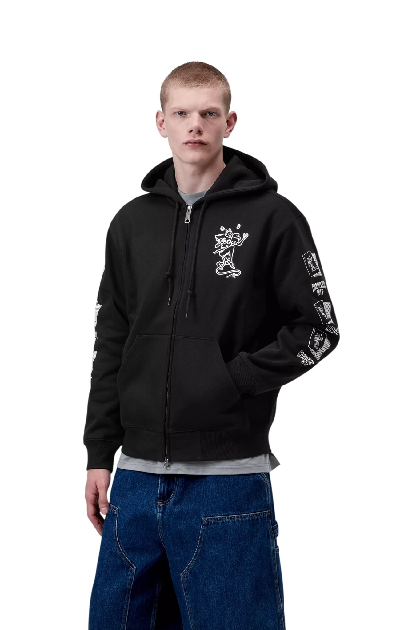 Carhartt WIP Hooded Playing Cards Jacket - Black