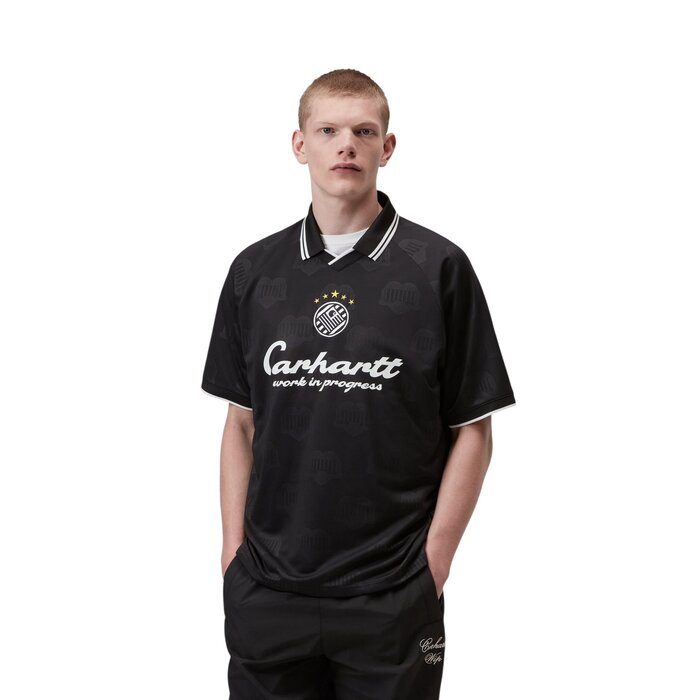 Carhartt WIP S/S Terrace Football T-Shirt - Heart Train Jacquard/Black