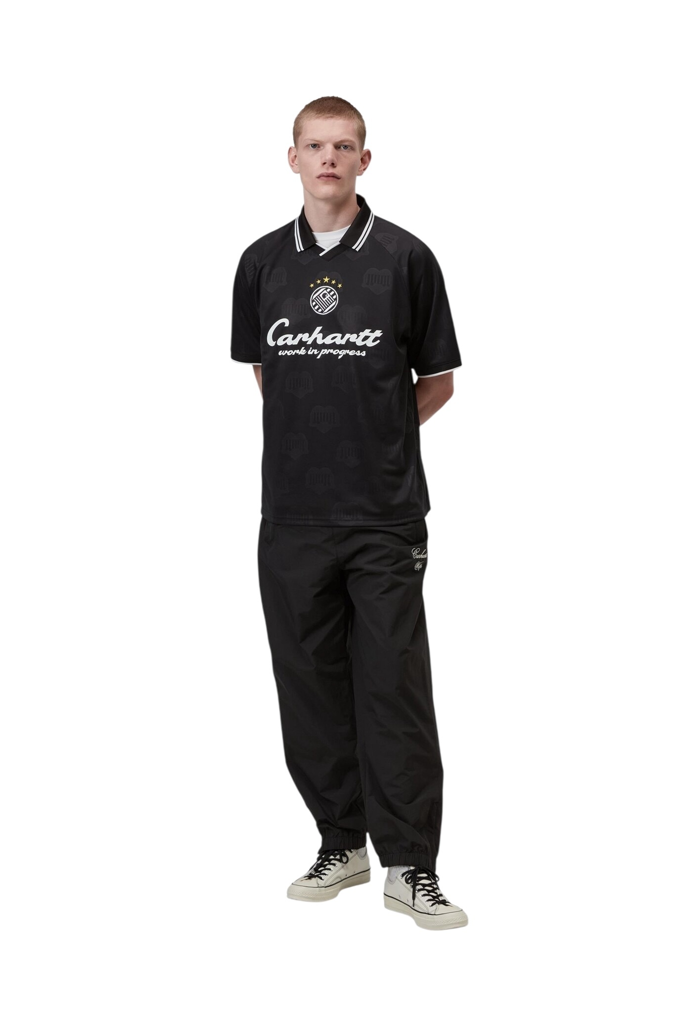 Carhartt WIP S/S Terrace Football T-Shirt - Heart Train Jacquard/Black