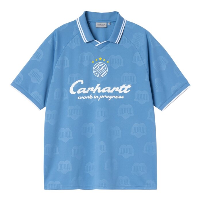 Carhartt WIP S/S Terrace Football T-Shirt - Heart Train Jacquard/Curacao