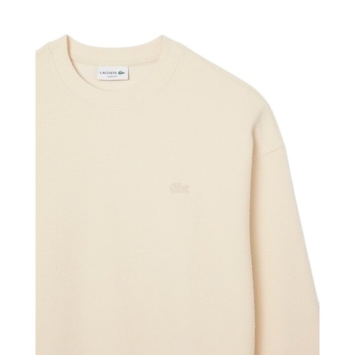 Lacoste Sweatshirt Col Rond Texturé - Beige