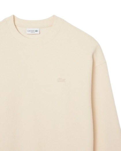 Lacoste Sweatshirt Col Rond Texturé - Beige