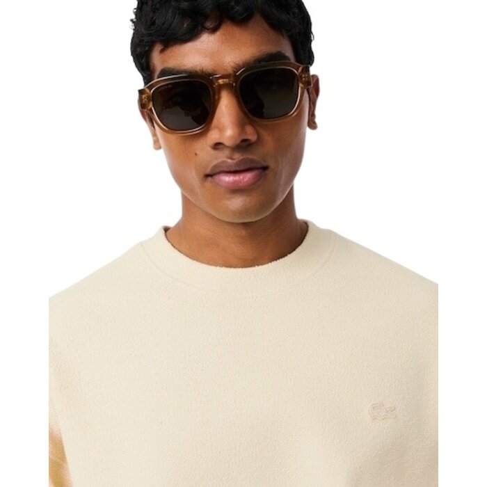 Lacoste Sweatshirt Col Rond Texturé - Beige