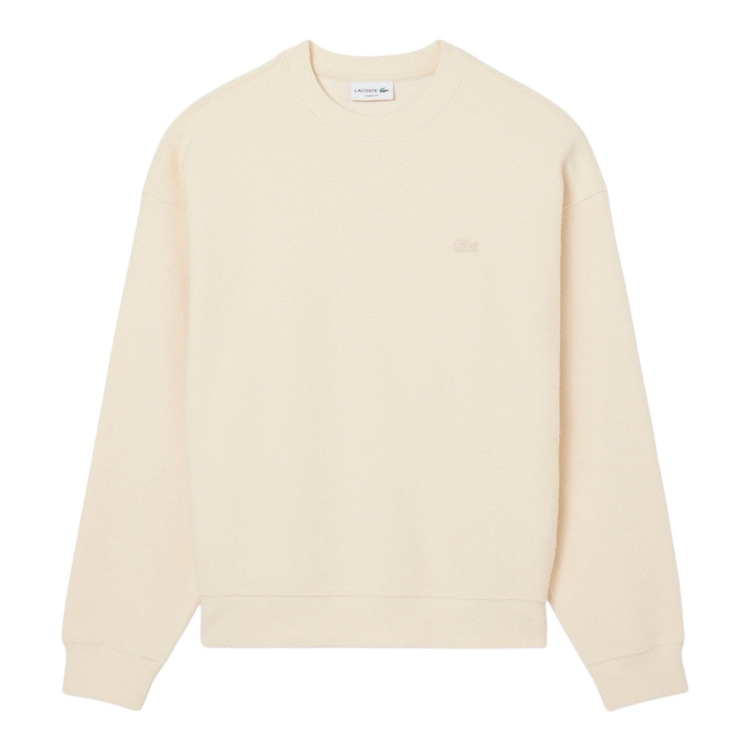 Lacoste Sweatshirt Col Rond Texturé - Beige