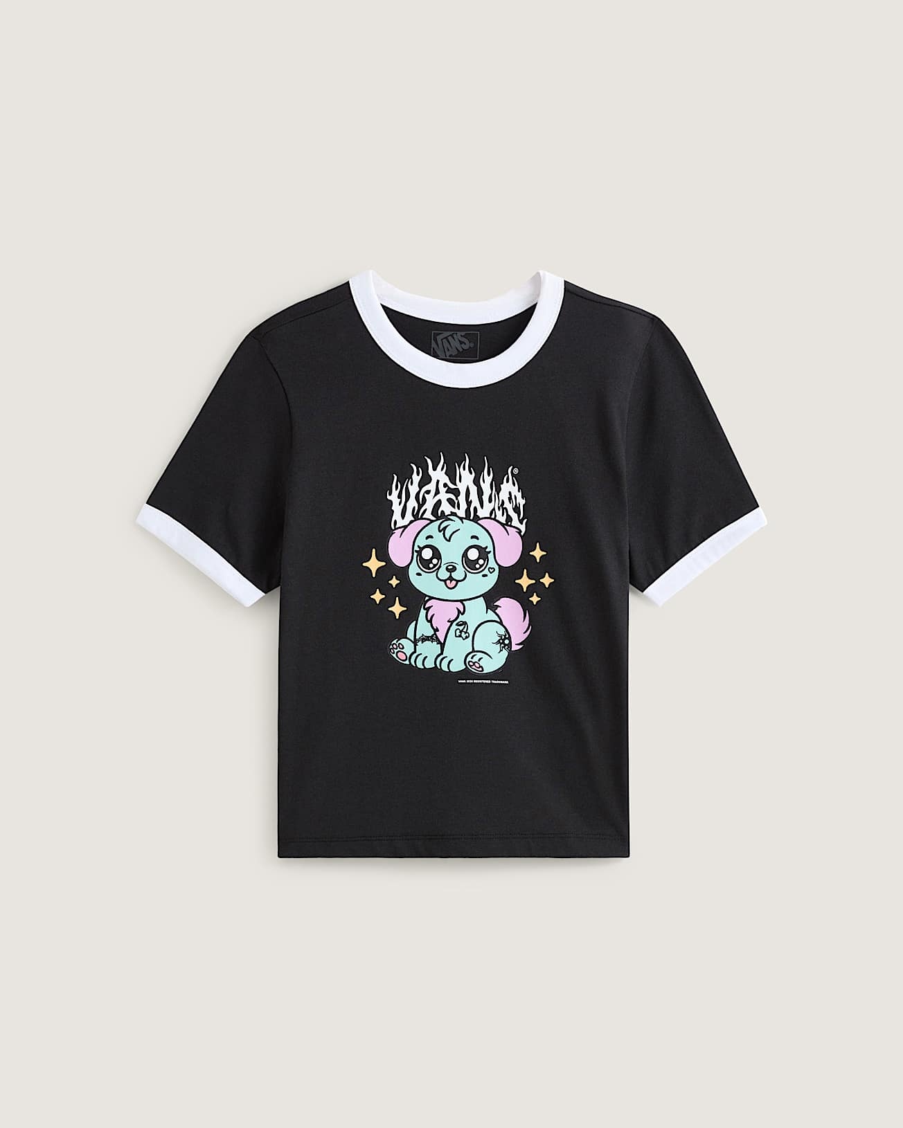 Vans W' Puppy Ringer T-Shirt - Black