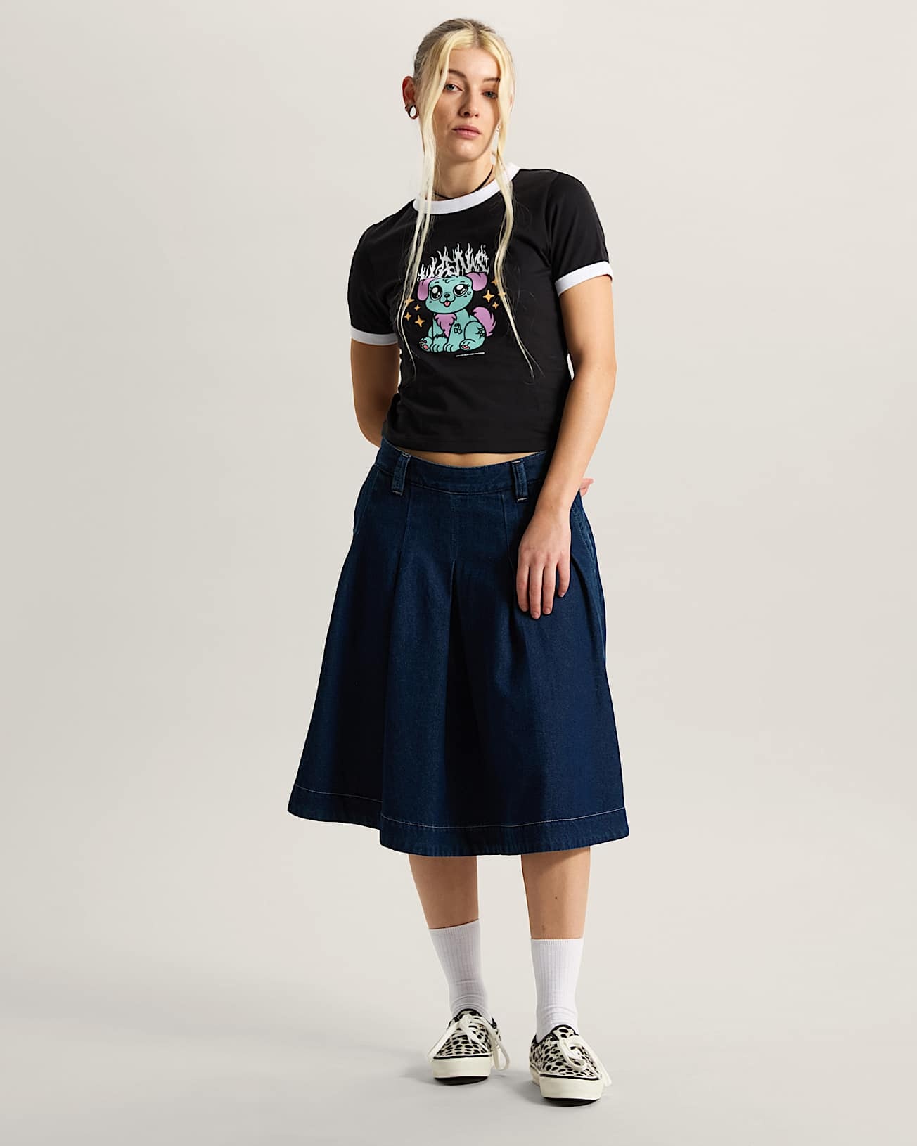 Vans W' Puppy Ringer T-Shirt - Black