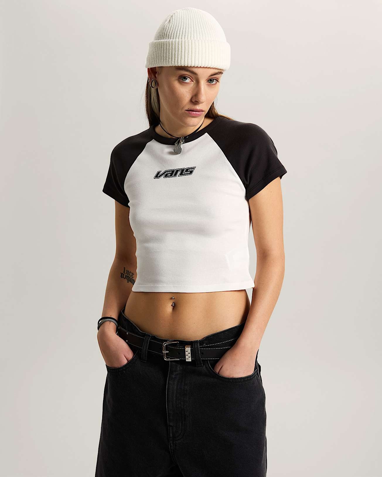 Vans W' Clare Baby T-Shirt - True White/Black