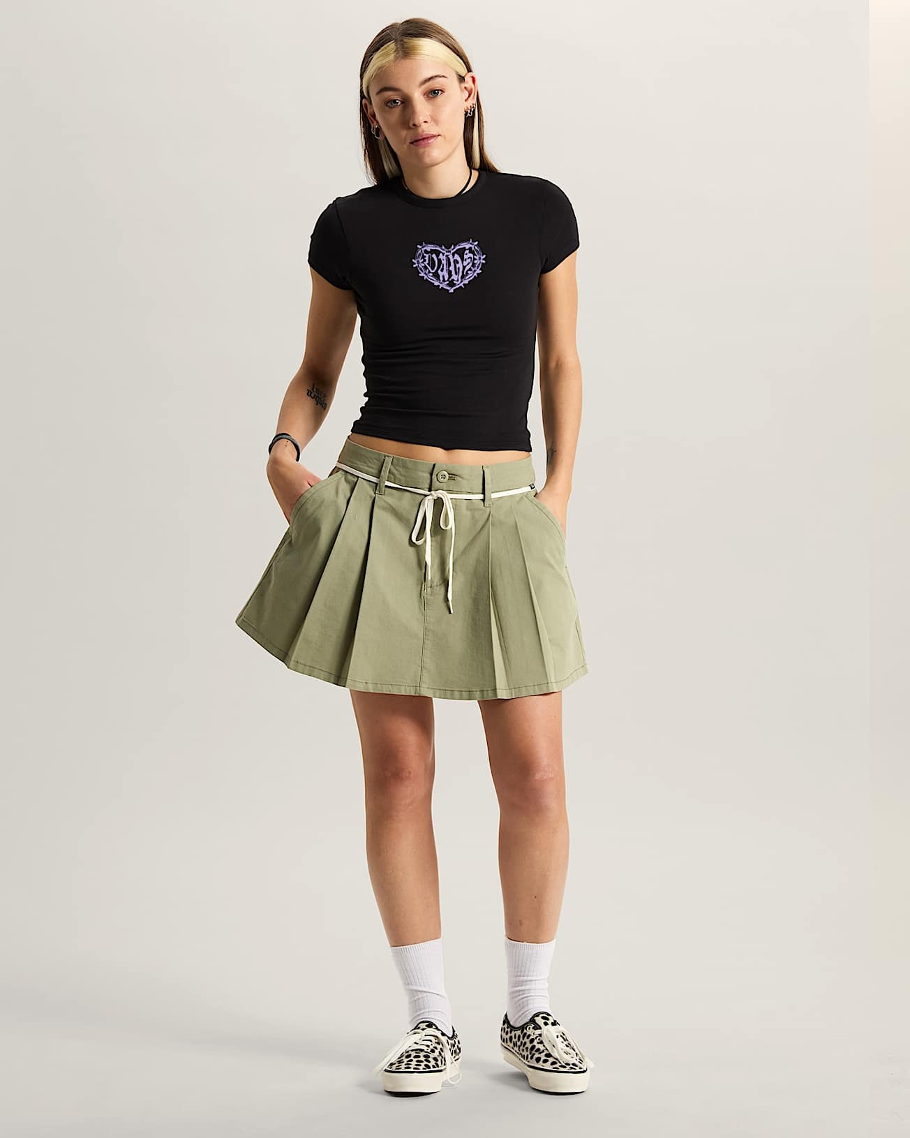 Vans W' Barbed Heart T-Shirt - Black