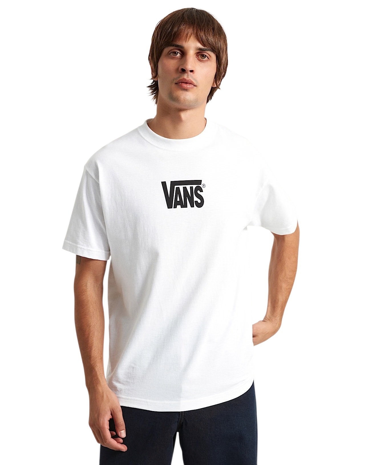 Vans Stretch Logo S/S Tee - White/Black