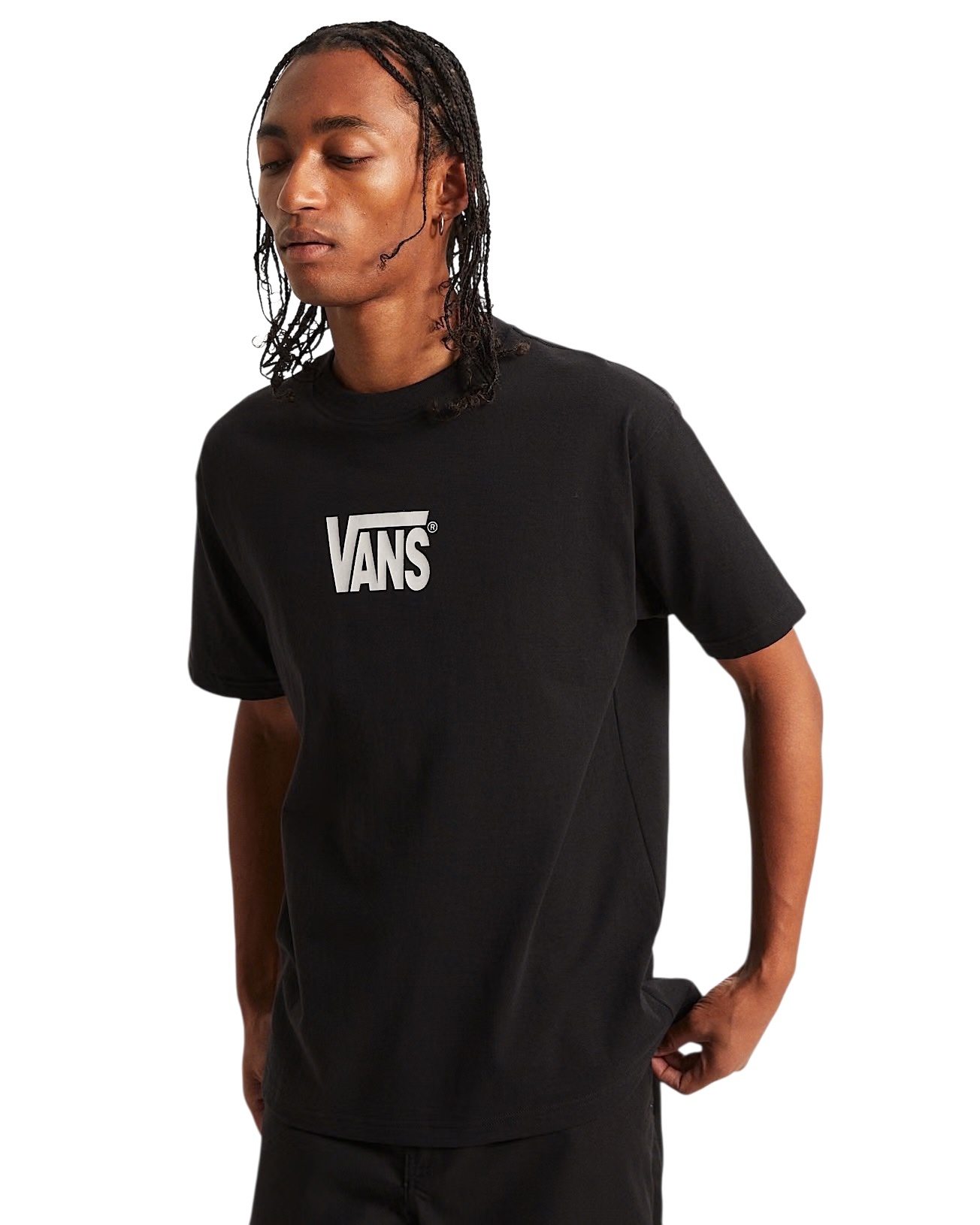 Vans Stretch Logo S/S Tee - Black/White