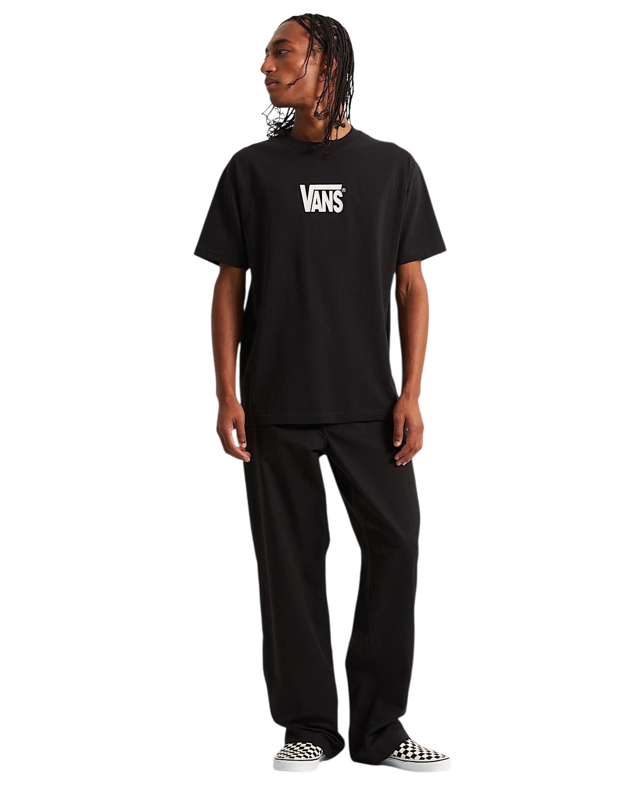 Vans Stretch Logo S/S Tee - Black/White