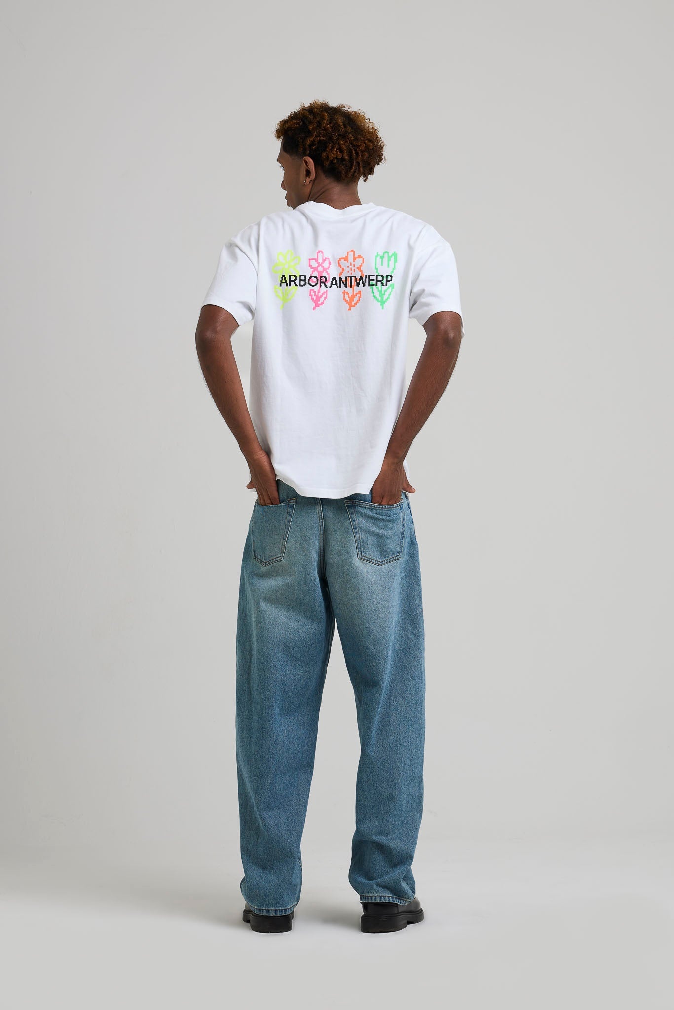 Arbor Antwerp Pixel Flower T-shirt - White