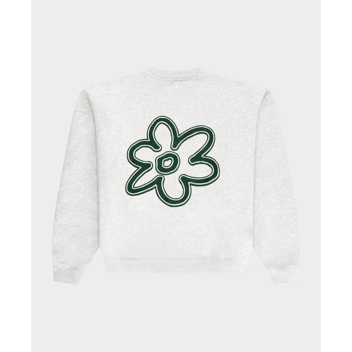 Arbor Antwerp Line Flower Crewneck - Melange